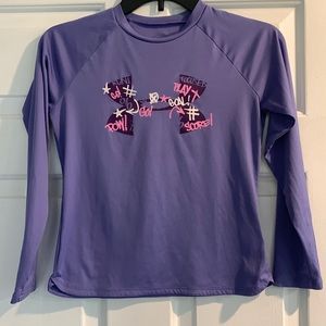 Under Armour Green loose fit, HeatGear, Heat Gear, Long sleeve UA, purple, YMD